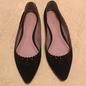 Beautiful laser cut suede flats